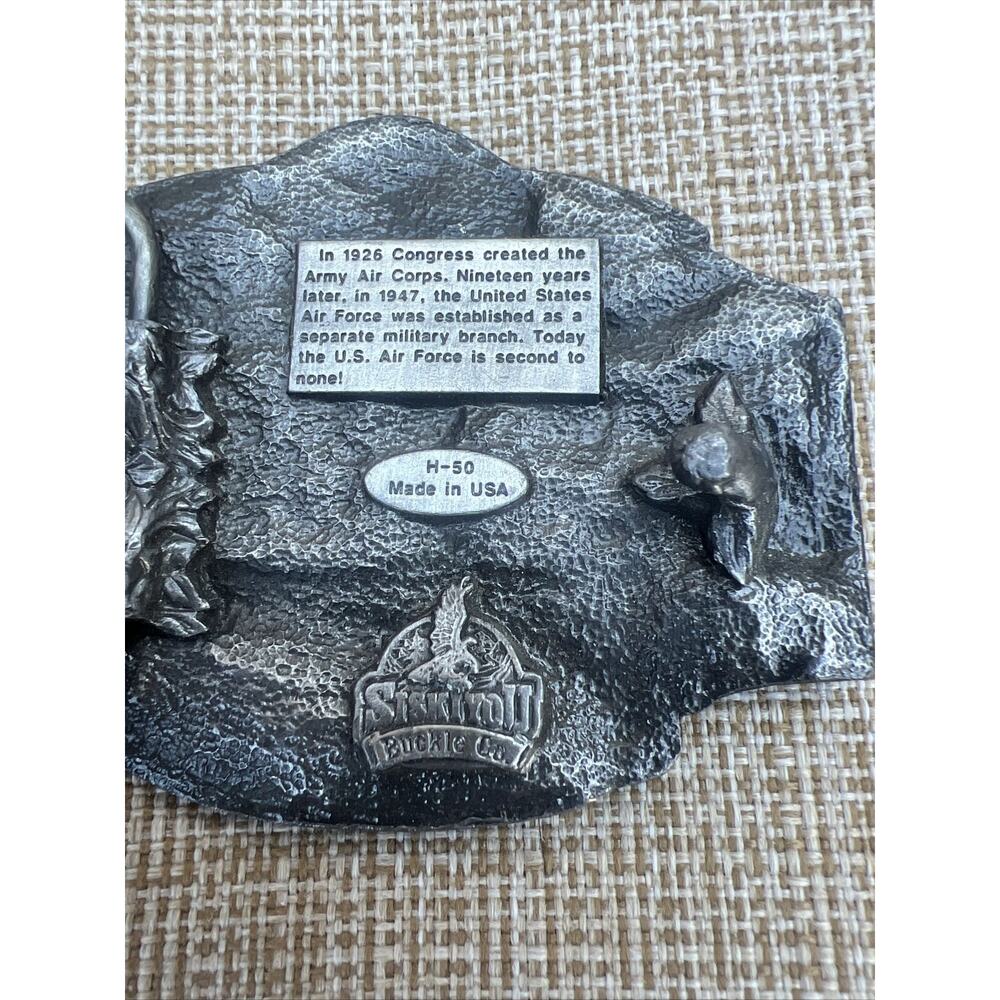 Vintage 80's 1987 United States Air Force Siskiyou Bergamot Belt Buckle USA Made - Picture 6 of 6